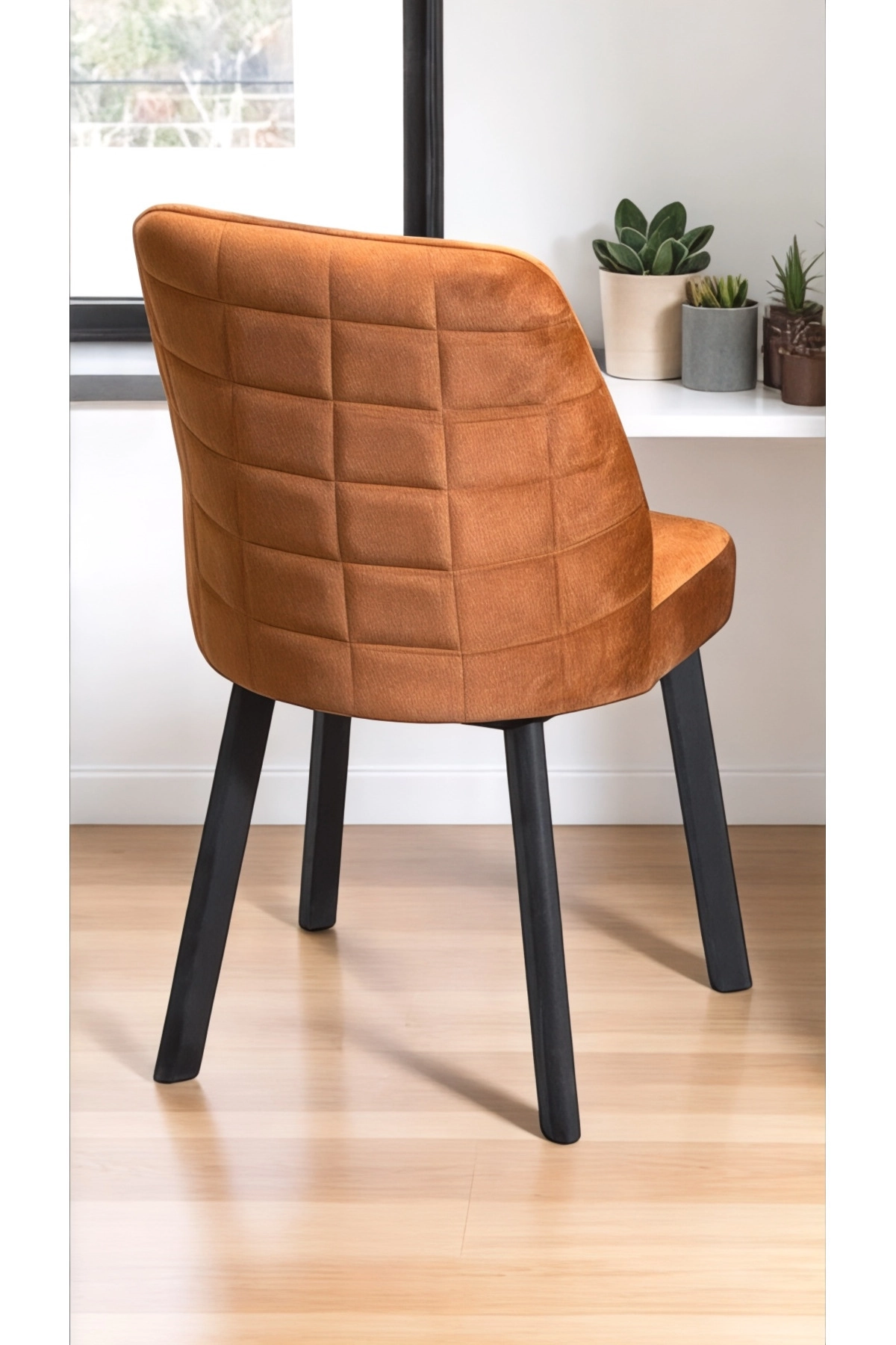 2 Adet Leksus Sandalye Mutfak Cafe Restaurant Proje Metal Lüks Sandalye-2