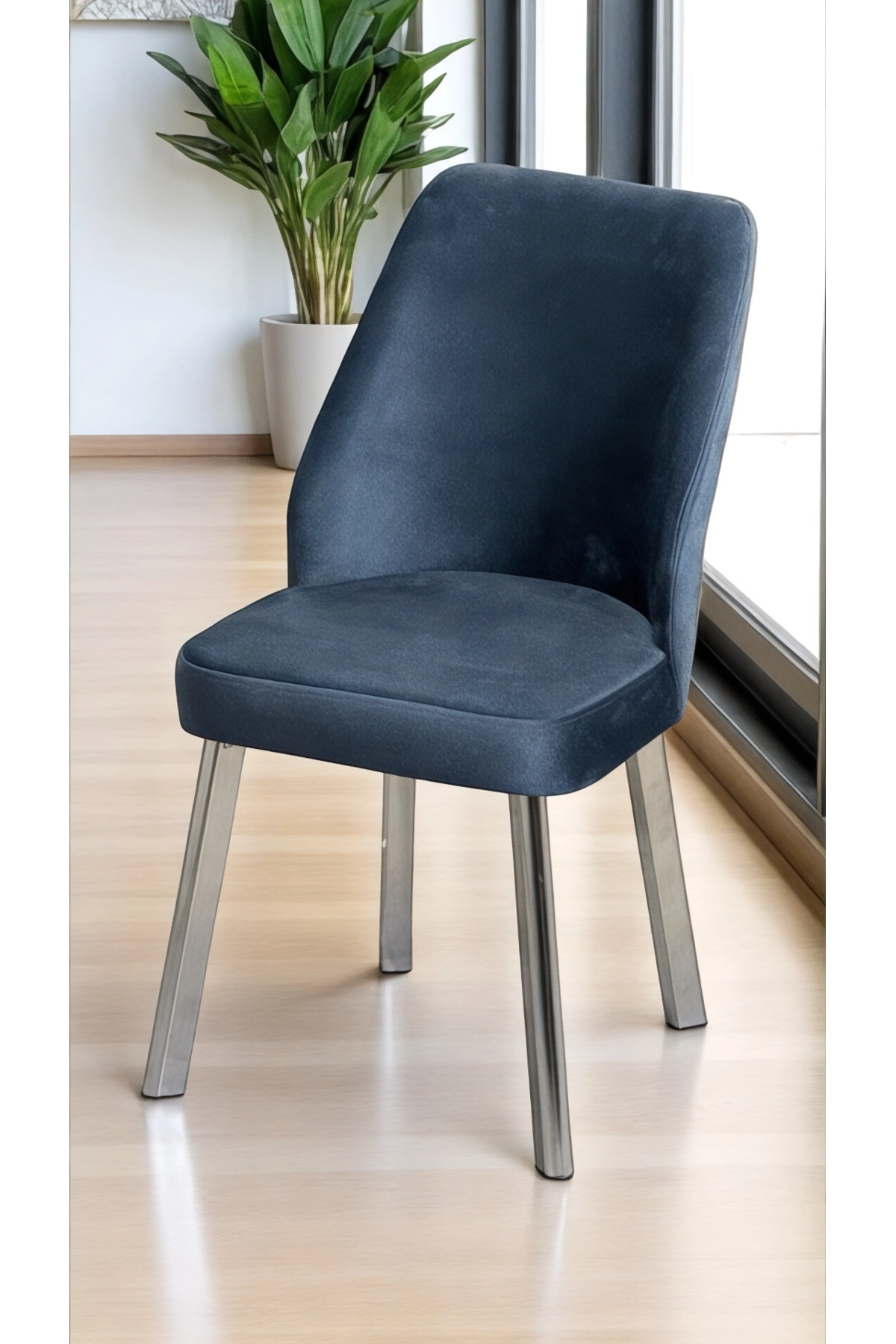 2 Adet Leksus Sandalye Mutfak Cafe Restaurant Proje Metal Lüks Sandalye-1