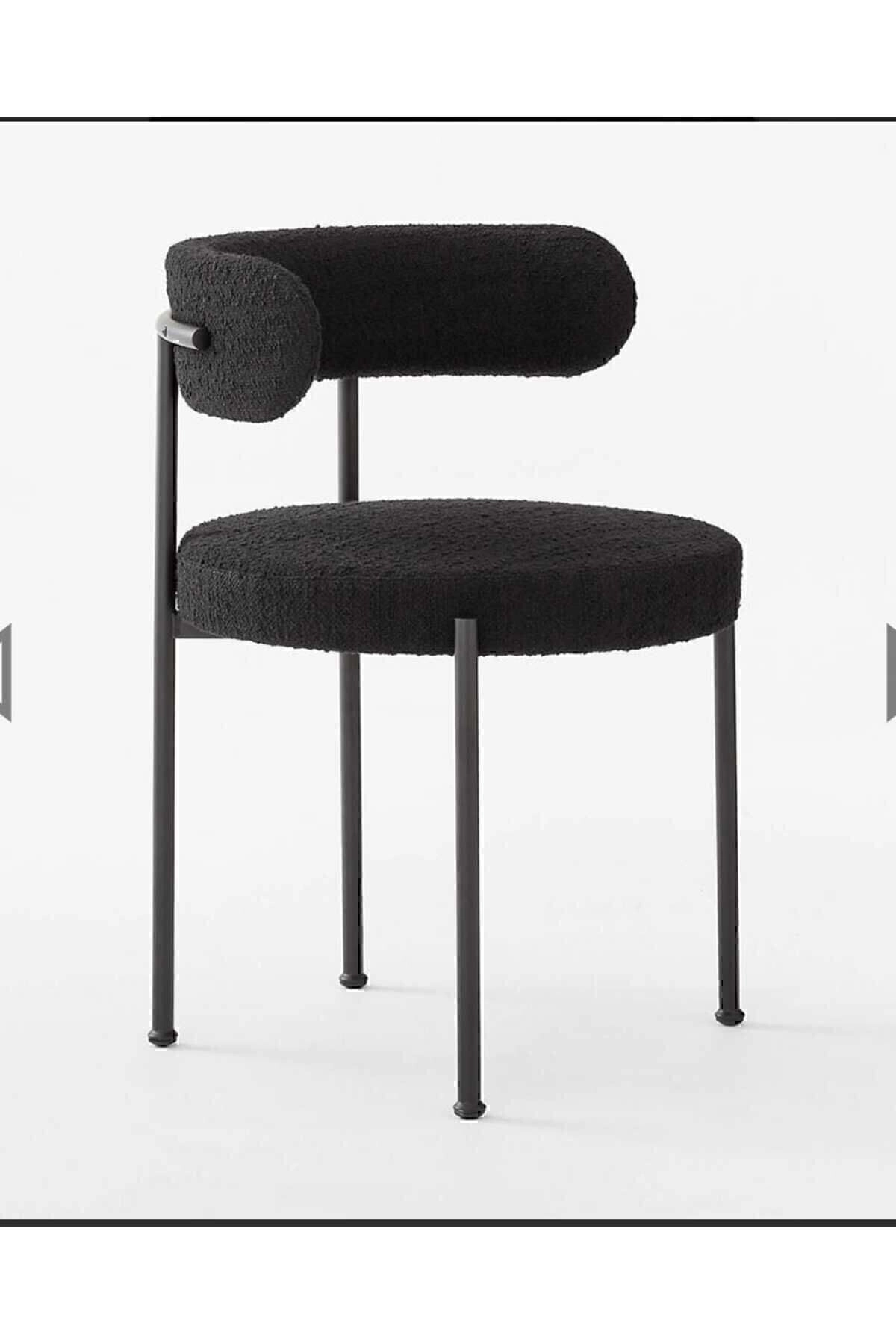 4'lü Teddy Mutfak Sandalyesi 4 Sandalye 1 Adet 90 X 90 Masa 4 1 Takım Pufuduk Teddy Kumaş-3