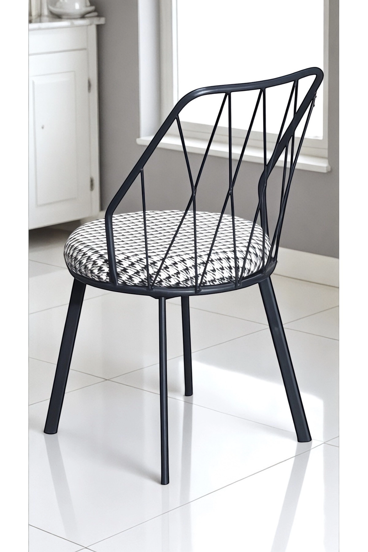 6 Adet Yıldız pro metal-demir sandalye kazayağı Kumaş-1