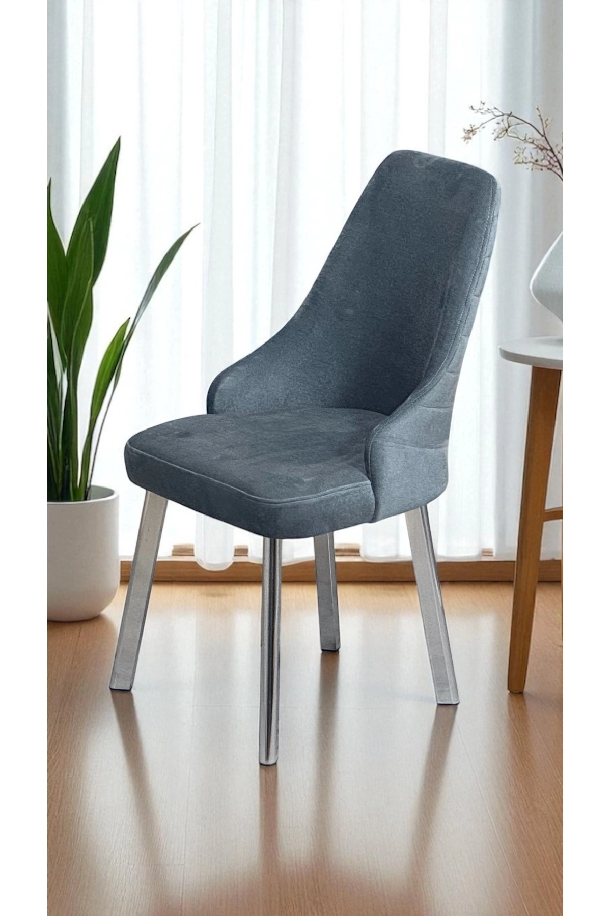 8 Adet Erciyes Sandalye Mutfak Cafe Restaurant Proje Metal Lüks Sandalye-1