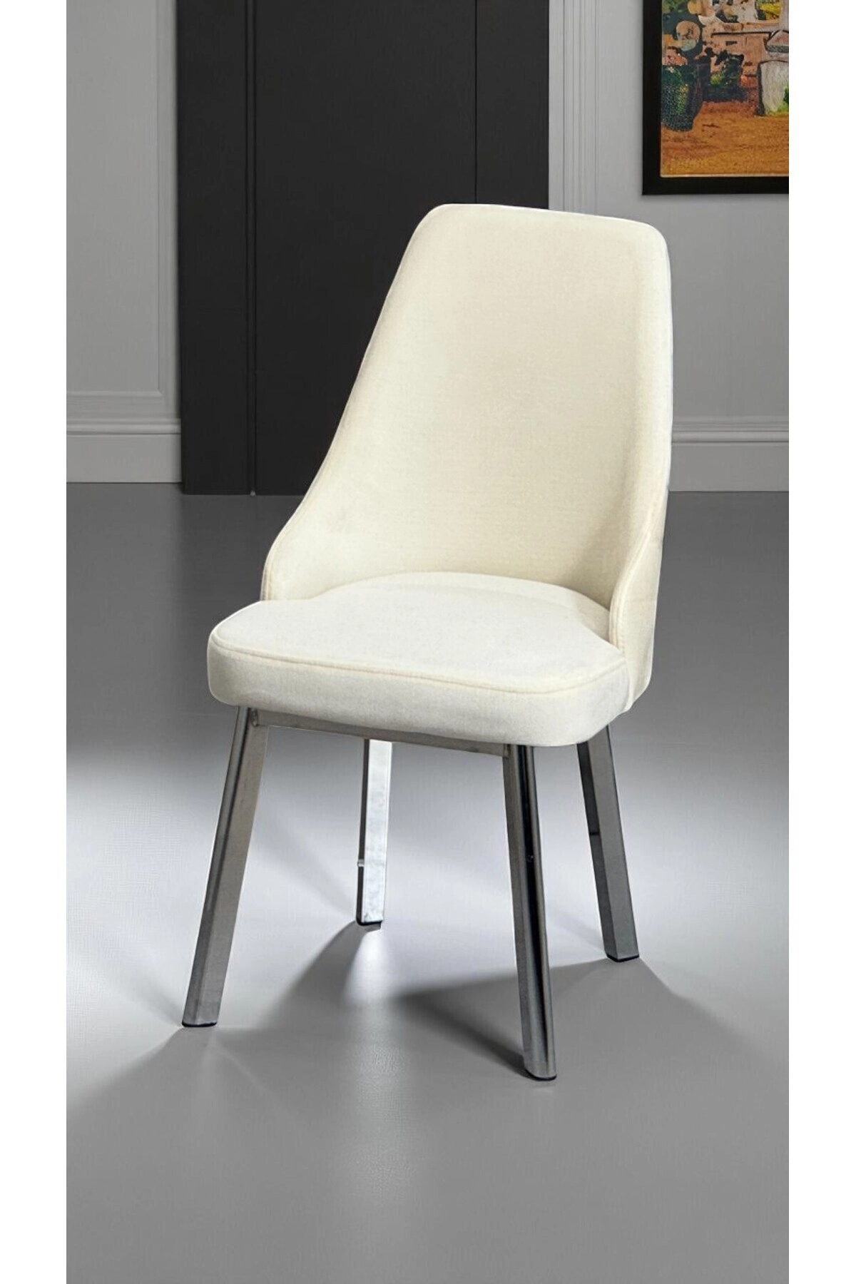 8 Adet Erciyes Sandalye Mutfak Cafe Restaurant Proje Metal Lüks Sandalye-2