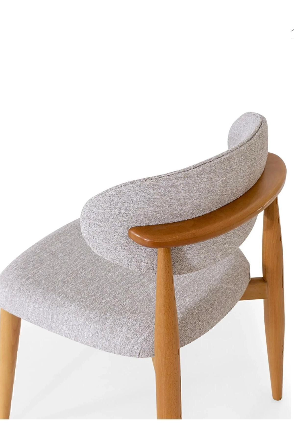 Ahşap Sandalye Ahşap Mutfak Sandalyesi Salon Sandalyesi Silinebilir Kumaş Yemek Masası Sandalyesi-1