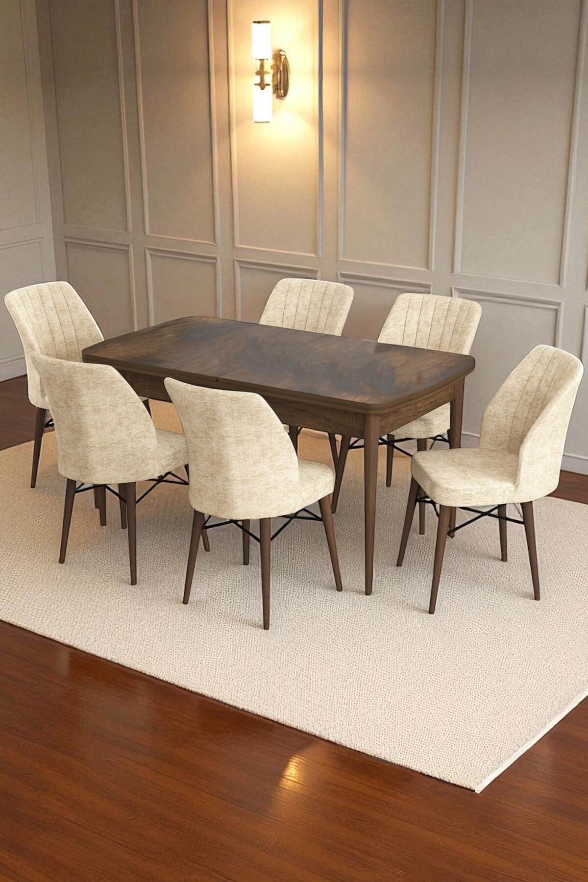 Flexa Comfort Serisi 6 Adet Flex Sandalye Mutfak Masası Takımı-1