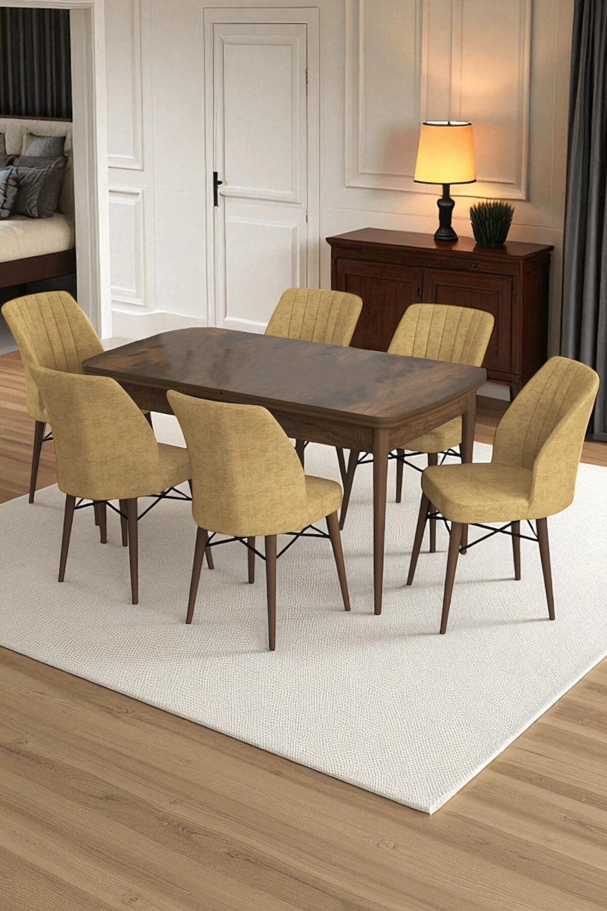 Flexa Comfort Serisi 6 Adet Flex Sandalye Mutfak Masası Takımı-1