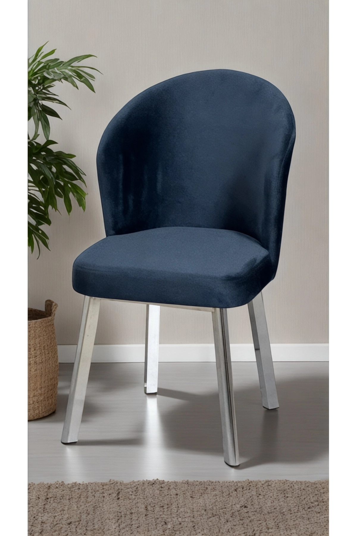 Midye Sandalye Mutfak Cafe Restaurant Proje Metal Lüks Sandalye 8 Adet-1