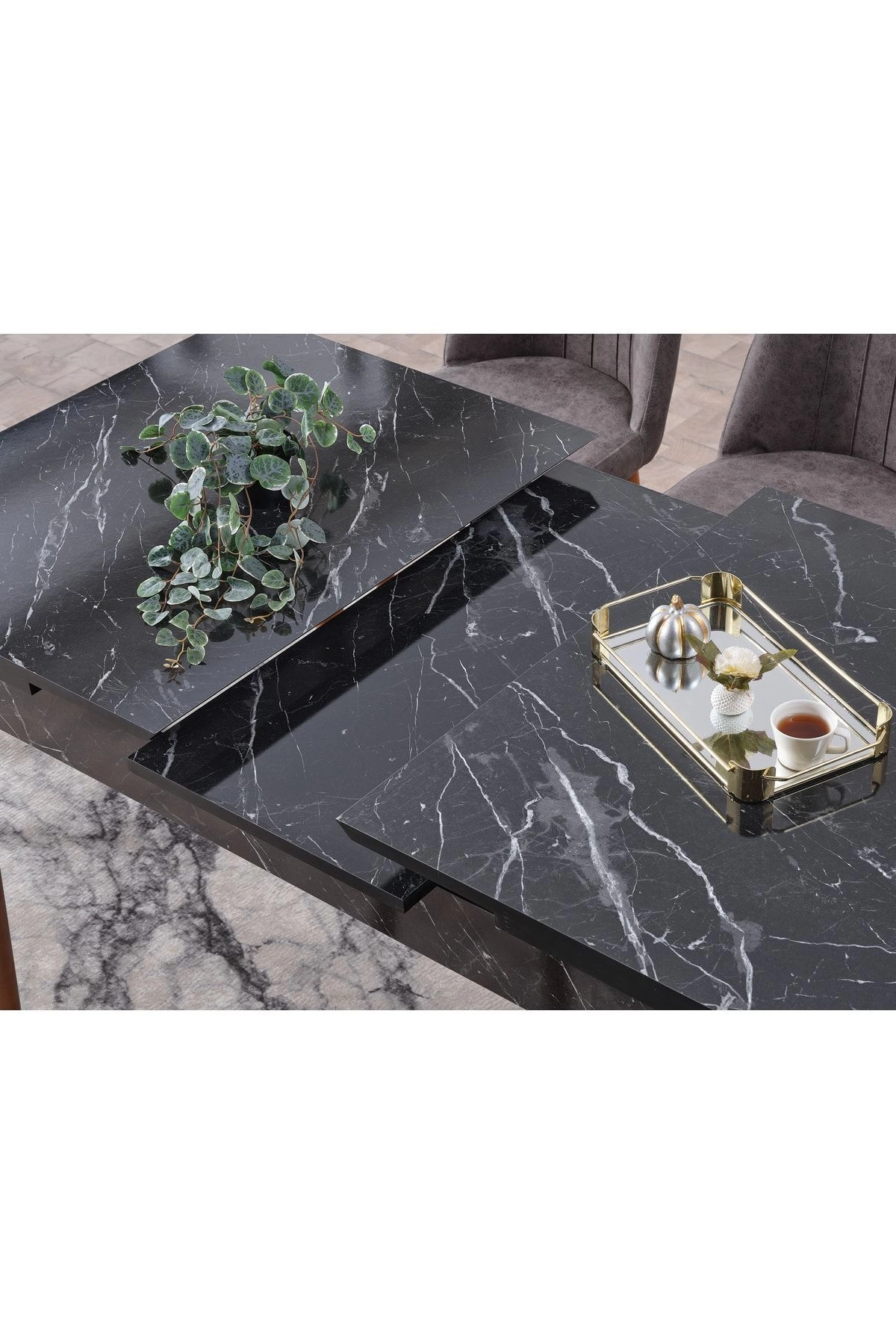 Mimoza Açılır 6 Kişilik Mutfak Masası Takımı Yemek Masası Takımı-1