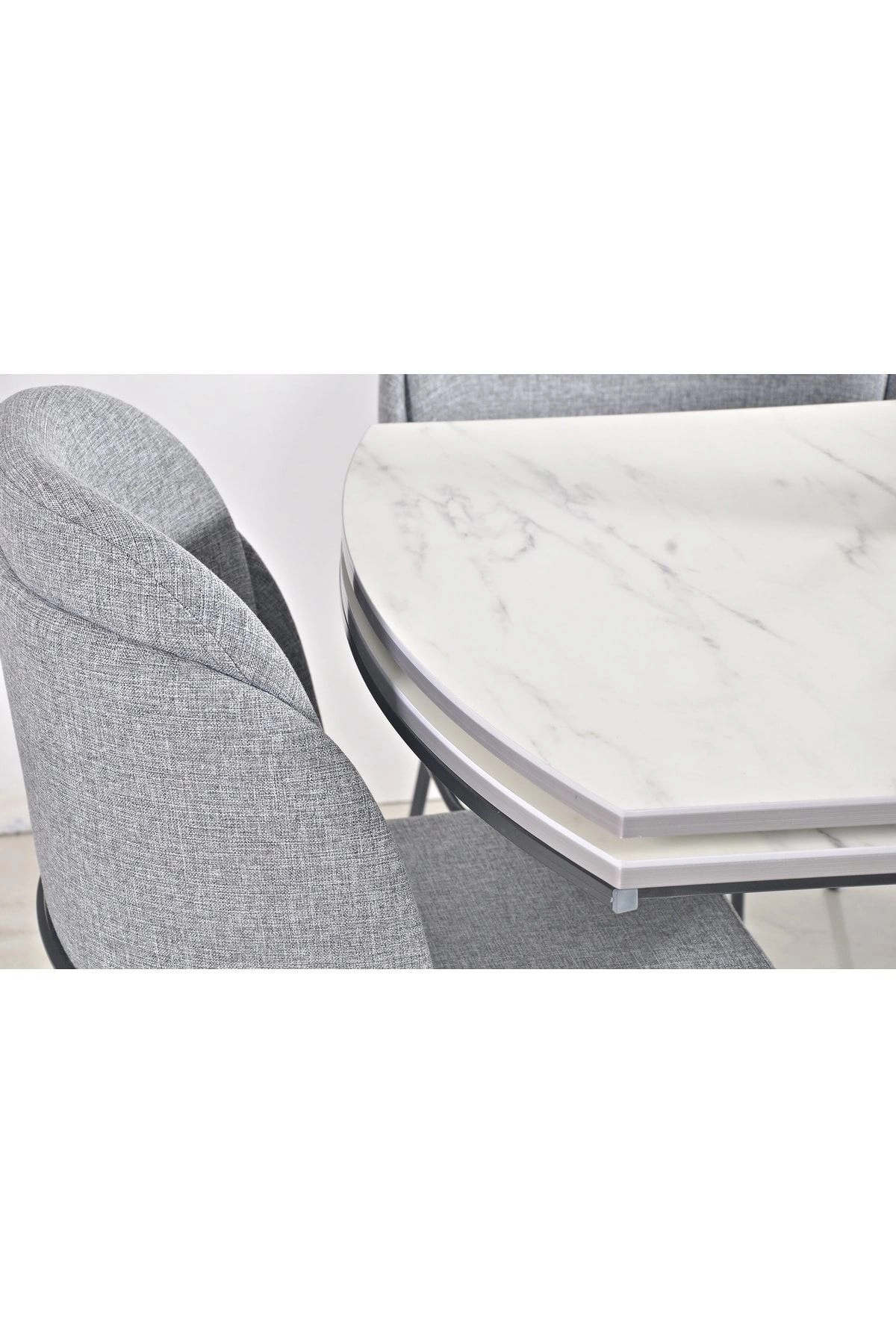 Mutfak Masası Takımı 4 Kişilik Açılır Masa Yemek Masası Mutfak Sandalyesi Masa Sandalye Takımı-1