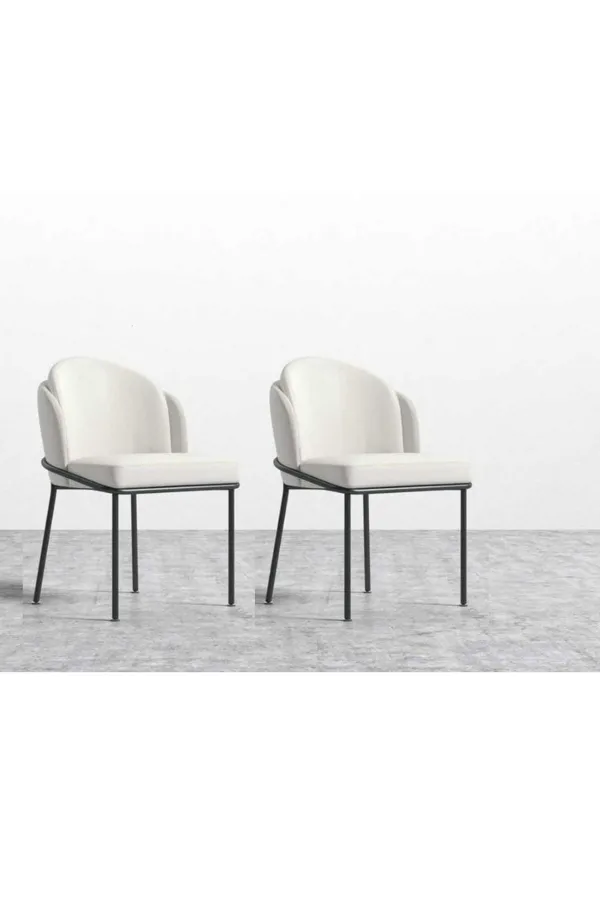 2'li Mutfak Sandalyesi Salon Sandalyesi Yemek Odası Sandalyesi Baby Face Papel Sandalye