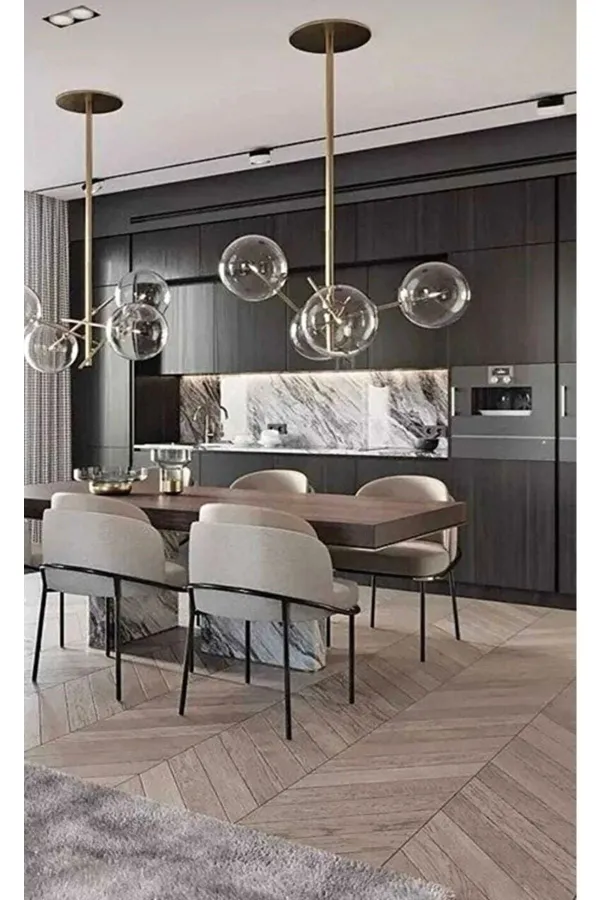 4'lü Mutfak Sandalyesi Salon Sandalyesi Yemek Odası Sandalyesi Papel Sandalye Ofis Sandalyesi