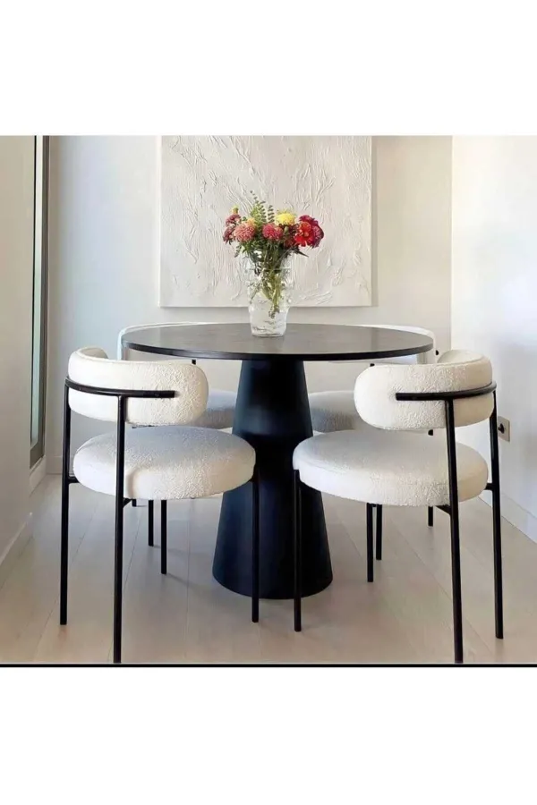 4'lü Teddy Sandalye Mutfak Sandalyesi Salon Sandalyesi Cafe Restaurant Sandalyesi