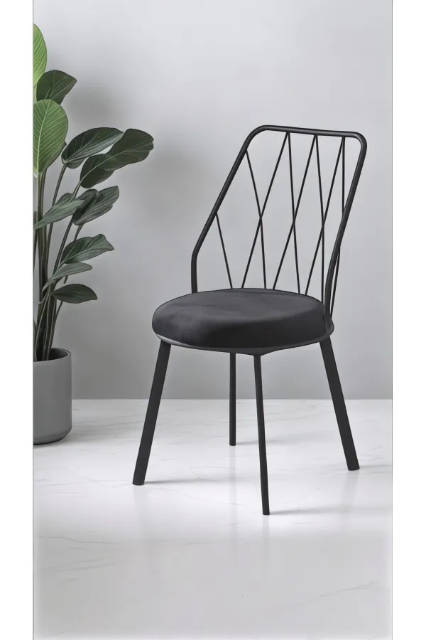 (4LÜ) Yıldız Pro Mutfak Metal Tel Sandalye Cafe Sandalyesi Restoran Sandalyesi Balkon Sandalyes