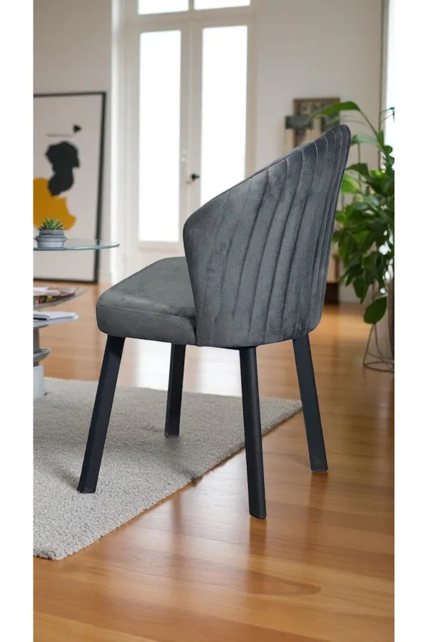 6 Adet Midye Sandalye Mutfak Cafe Restaurant Proje Metal Lüks Sandalye