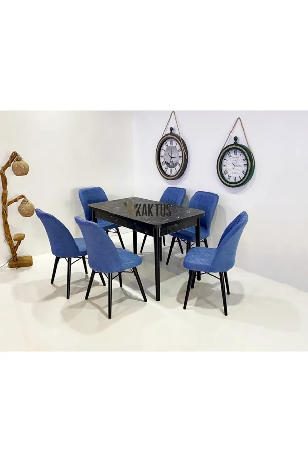 6 Kişilik Açılır Masa Sandalye Takımı