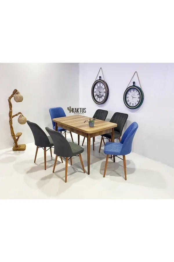 6 Kişilik Açılır Masa Sandalye Takımı Mutfak Masası Takımı Salon Masası Yemek Masası Masa Takımı