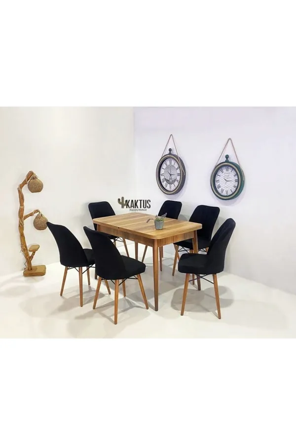 6 Kişilik Açılır Masa Sandalye Takımı Mutfak Masası Takımı Salon Masası Yemek Masası Masa Takımı