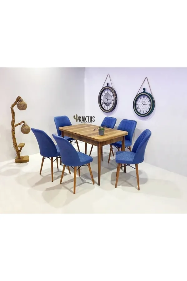 6 Kişilik Açılır Masa Sandalye Takımı Mutfak Masası Takımı Salon Masası Yemek Masası Masa Takımı