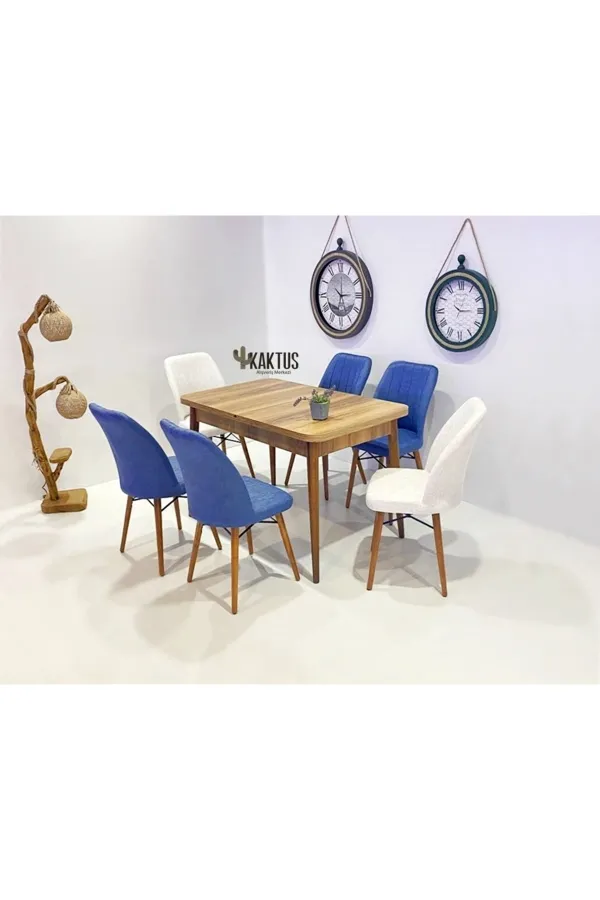 6 Kişilik Açılır Masa Sandalye Takımı Mutfak Masası Takımı Salon Masası Yemek Masası Masa Takımı