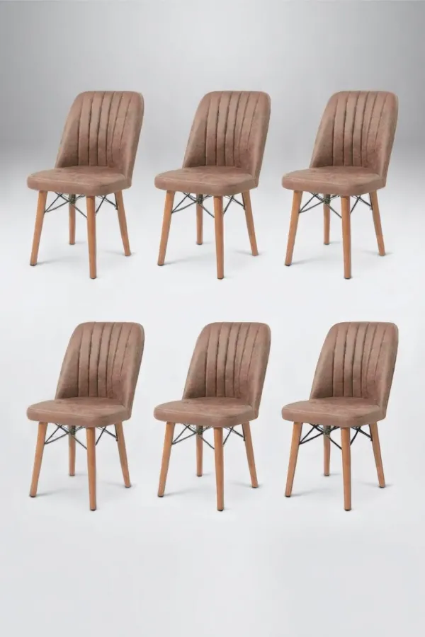 6'lı Mutfak Sandalyesi Salon Sandalyesi Yemek Odası Sandalyesi 6 Adet Sandalye Cafe Restaurant