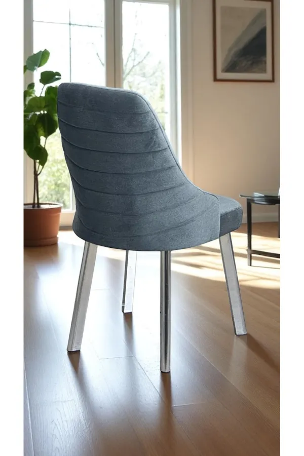 8 Adet Erciyes Sandalye Mutfak Cafe Restaurant Proje Metal Lüks Sandalye