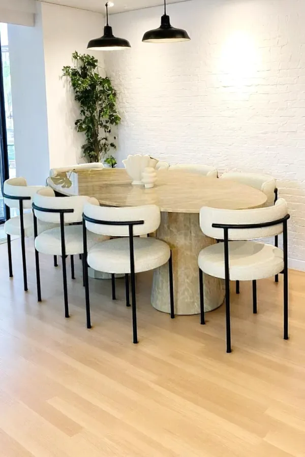 8'li Teddy Sandalye Mutfak Sandalyesi Salon Sandalyesi Cafe Restaurant Sandalyesi Beyaz