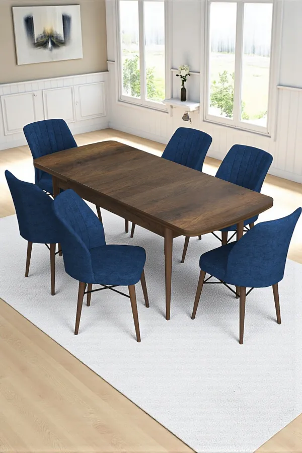 Flexa Comfort Serisi 6 Adet Flex Sandalye Mutfak Masası Takımı