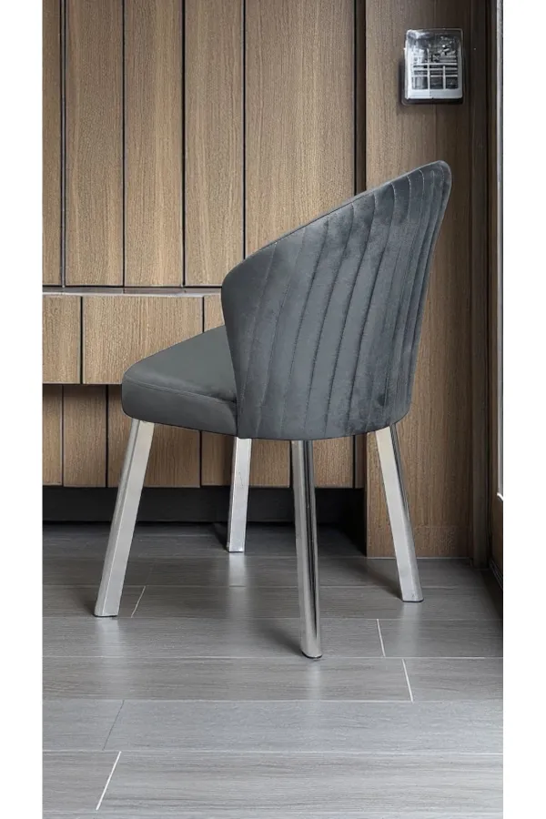 Midye 8 Adet Sandalye Mutfak Cafe Restaurant Proje Metal Lüks Sandalye