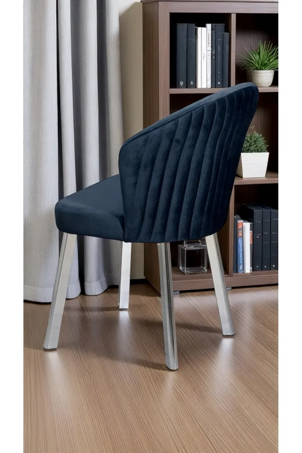 Midye Sandalye Mutfak Cafe Restaurant Proje Metal Lüks Sandalye 2 Adet