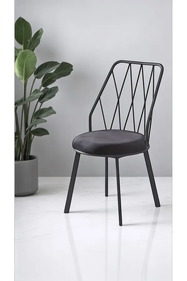 Yıldız Pro 8 Adet Mutfak Sandalyesi Metal Sandalye Tel Sandalye Cafe Restaurant Sandalyesi