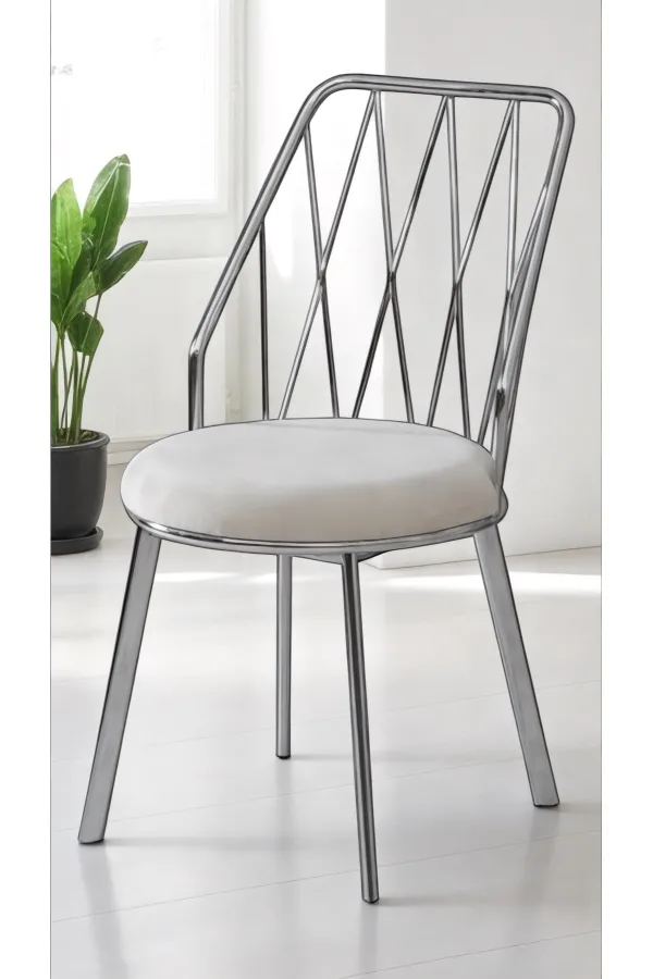 Yıldız Pro Demir-metal (6 LI) Kaplamalı Tel Sandalye Cafe Restoran Vs Babyface Kumaşlı