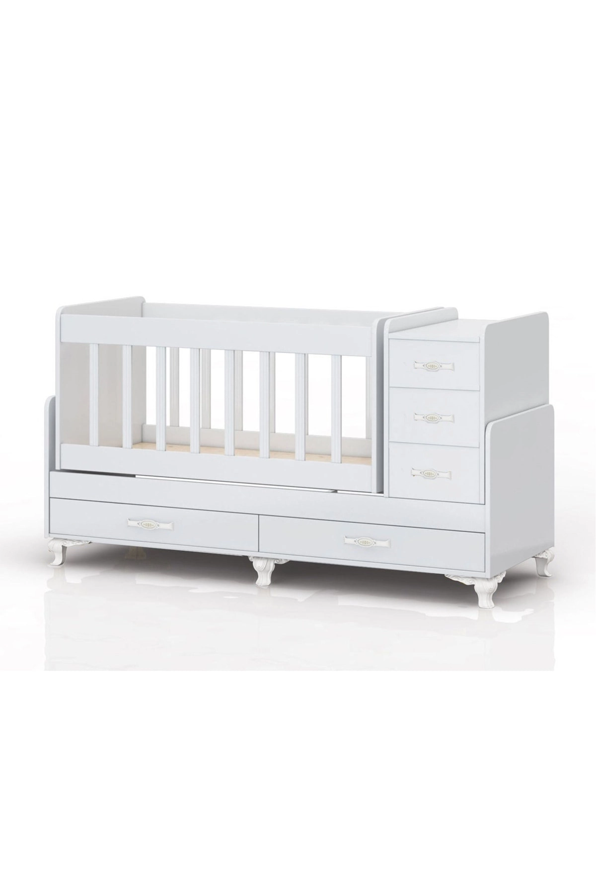 Uyku Setli, Yataklı, Mdf Korkuluklu, Anne Yanı, Çekmeceli, Büyüyen, Karyola Olabilen, Sallanır Beşik-1