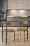 4 Sandalye 1 Adet 90 Cm Çap Masa Teddy Pufuduk Kumaş Salon Mutfak Balkon-1