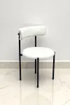 4 Sandalye 1 Adet 90 Cm Çap Masa Teddy Pufuduk Kumaş Salon Mutfak Balkon-2