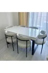 6'lı Teddy Sandalye Mutfak Sandalyesi Salon Sandalyesi Cafe (MASASIZ)beyaz Tek Renk-0