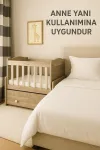 Çekmeceli Sallanır Anne Yanı Bebek Beşiği 50 x 100-1