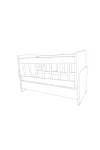 Çekmeceli Sallanır Anne Yanı Bebek Beşiği 50 x 100-5