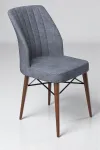 Flexa Comfort Serisi 6 Adet Flex Sandalye Mutfak Masası Takımı - Gri-2