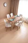 Inci Açılır 6 Kişilik Mutfak Masası Takımı Yemek Masası Takımı-1