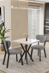 Mutfak Masası Takımı | 2 Kişilik Açılır Masa Sandalye Takımı | Balkon Masası | Yemek Masası-Elma Takım