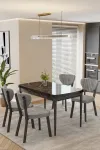 Mutfak Masası Takımı | 4 Kişilik Açılır Masa Sandalye Takımı | Salon Masası | Yemek Masası-Elma Takım-0