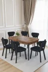 Mutfak Masası Takımı | 6 Kişilik Açılır Masa Sandalye Takımı | Salon Masası | Yemek Masası-Elma Takım MDF