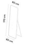 Raven Oval Kesim Modern Metal Ayaklı Boy Aynası 170 x 60-2