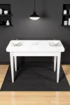 Tina Serisi Beyaz 70 x 110 Suntalam Ahşap Ayaklı Kaliteli Sabit Yemek Masası-1