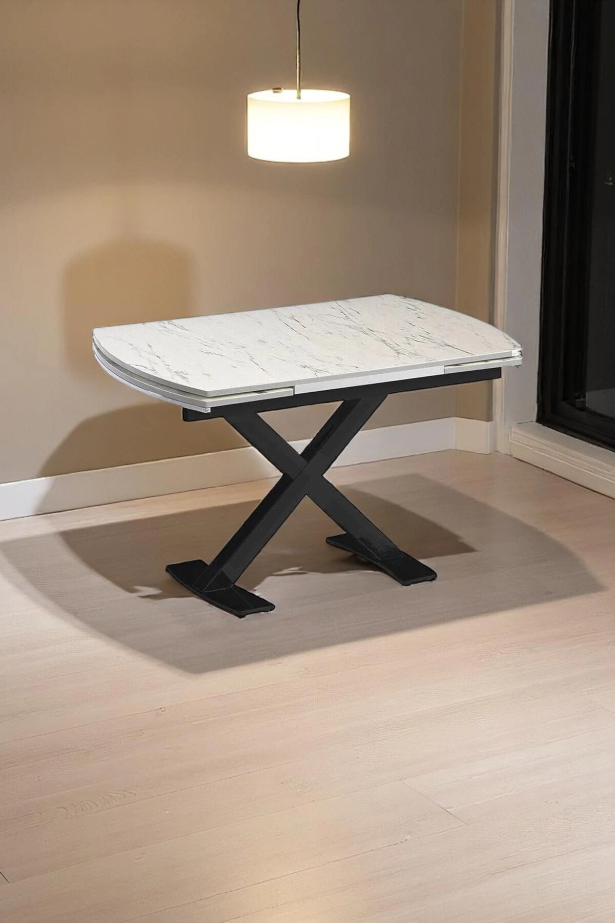 X Ayaklı Masa Açılır Masa Mutfak Masası Salon Masası Yemek Masası Enzi Masa-1