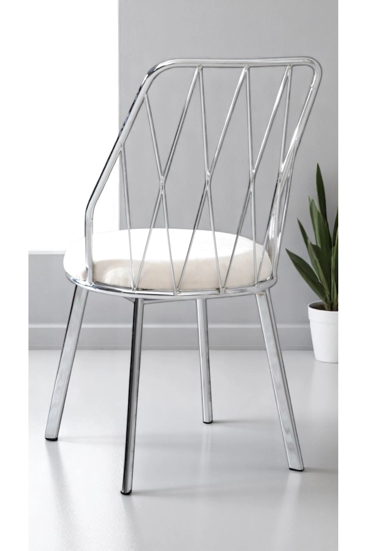 Yıldız Demir-metal Tel Sandalye Cafe Restaurant Vs Babyface Kumaş-1