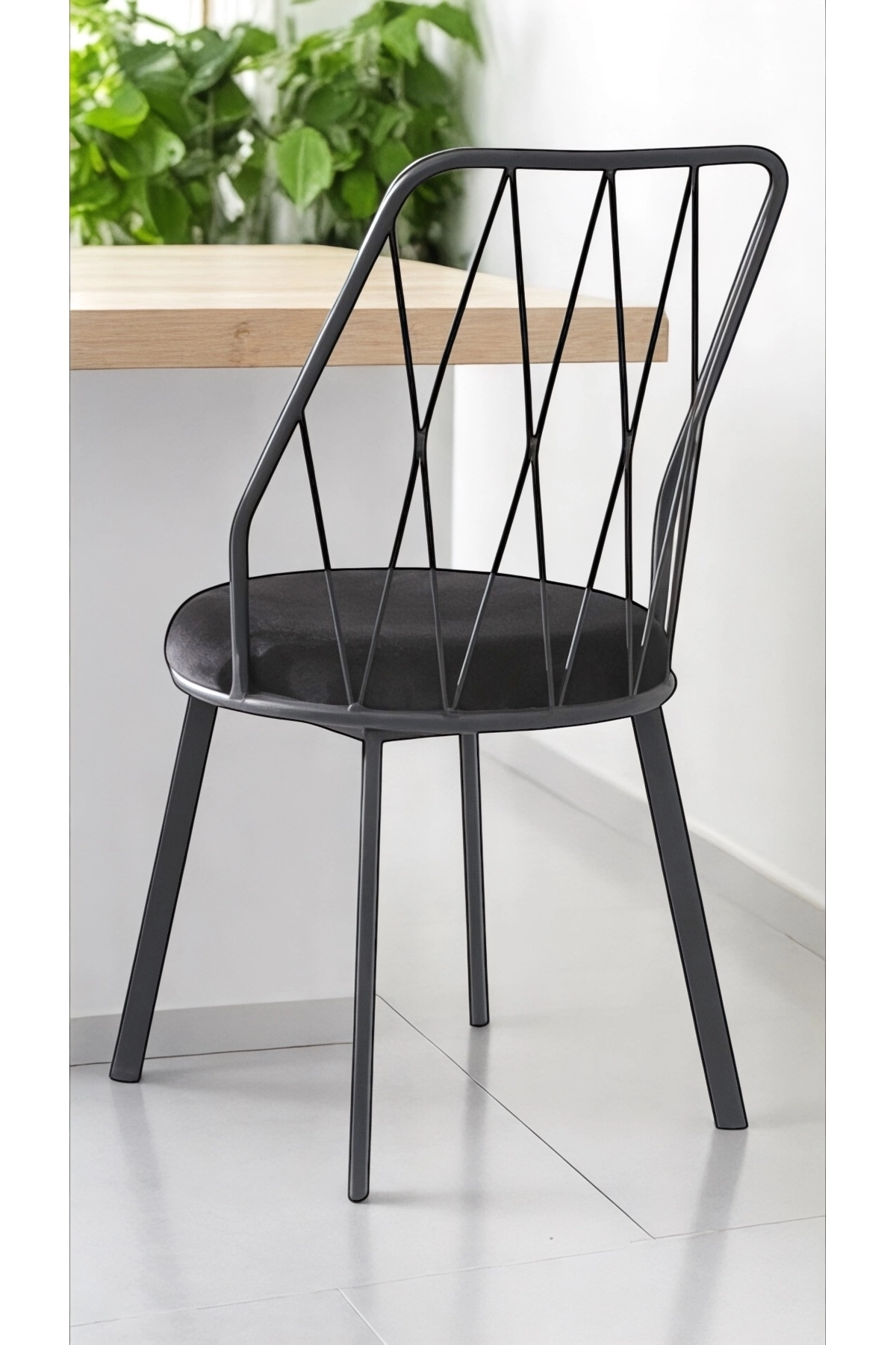 Yıldız Pro 2 Adet Mutfak Sandalyesi Metal Sandalye Tel Sandalye Cafe Restaurant Sandalyesi-1