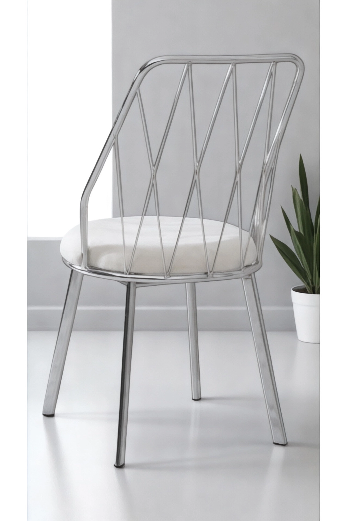 Yıldız Pro Demir-metal 8 Adet Kaplamalı Tel Sandalye Cafe Restaurant Vs Babyface Kumaş-1